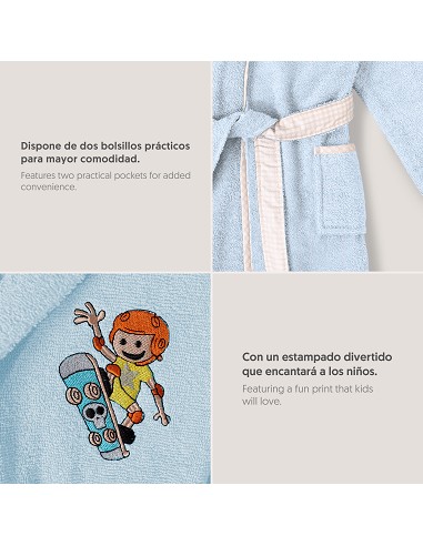 Albornoz Infantil  T- 14 Azul