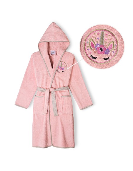 Albornoz Infantil  T- 14 Rosa