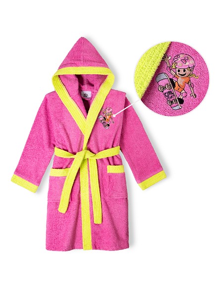 Albornoz Infantil  T- 14 Fucsia