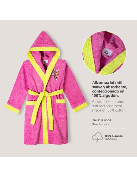 Albornoz Infantil  T- 14 Fucsia