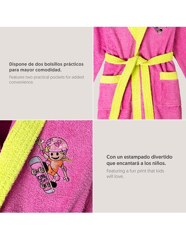 Albornoz Infantil  T- 14 Fucsia