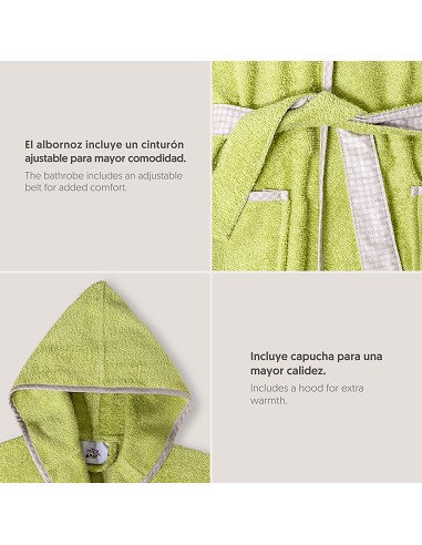 Albornoz Infantil  T- 14 Pistacho