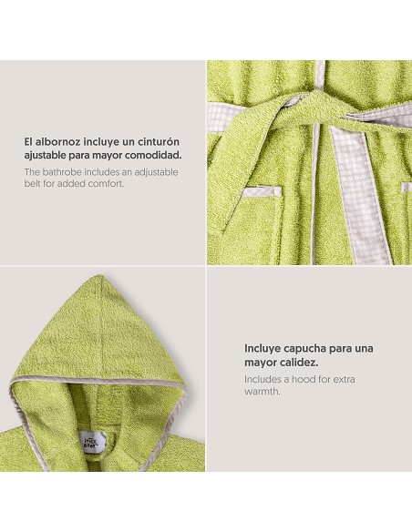 Albornoz Infantil  T- 14 Pistacho