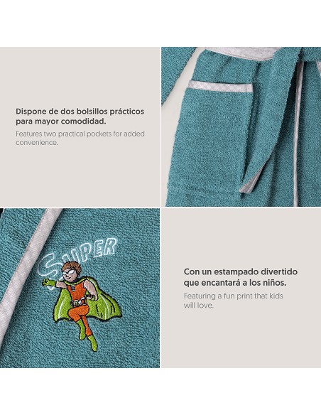 Albornoz Infantil  T- 14 Petroleo