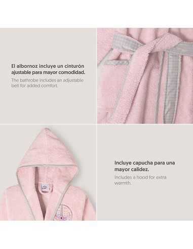 Albornoz Infantil  T- 14 Rosa Maquillaje