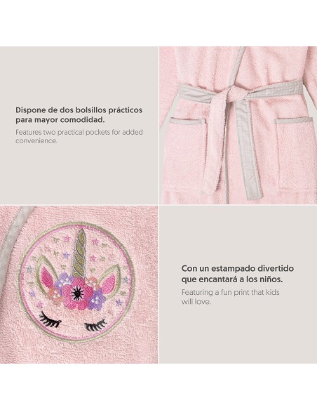 Albornoz Infantil  T- 14 Rosa Maquillaje