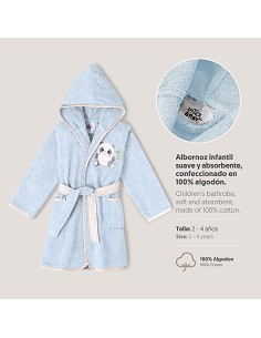 Albornoz Infantil  T- 2-4 Azul 2