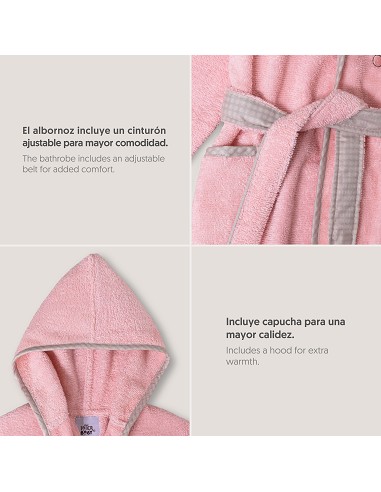 Albornoz Infantil  T- 2-4 Rosa