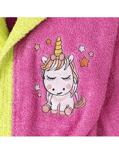 Albornoz Infantil  T- 2-4 Fucsia