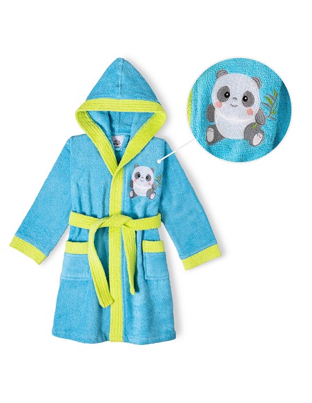 Albornoz Infantil  T- 2-4 Turquesa