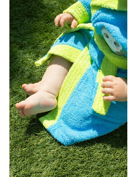 Albornoz Infantil  T- 2-4 Turquesa