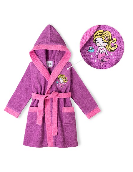 Albornoz Infantil  T- 2-4 Lila