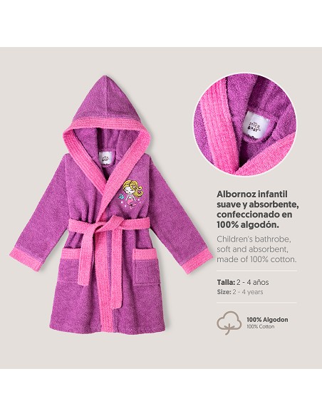 Albornoz Infantil  T- 2-4 Lila