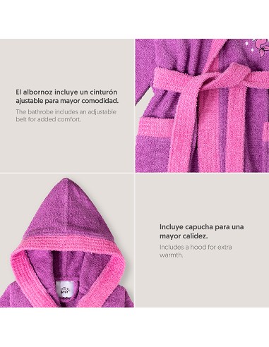 Albornoz Infantil  T- 2-4 Lila