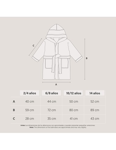 Albornoz Infantil  T- 2-4 Lila
