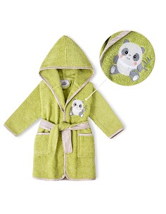 Albornoz Infantil  T- 2-4 Pistacho