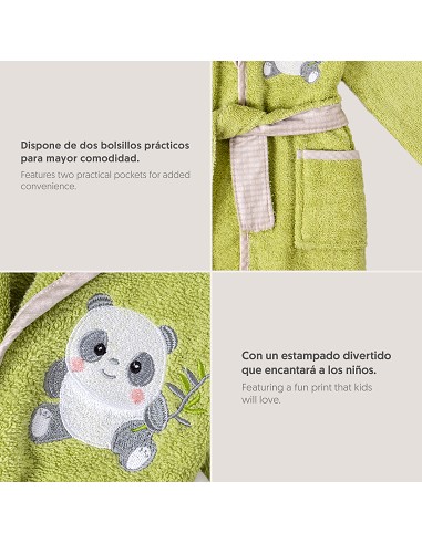 Albornoz Infantil  T- 2-4 Pistacho