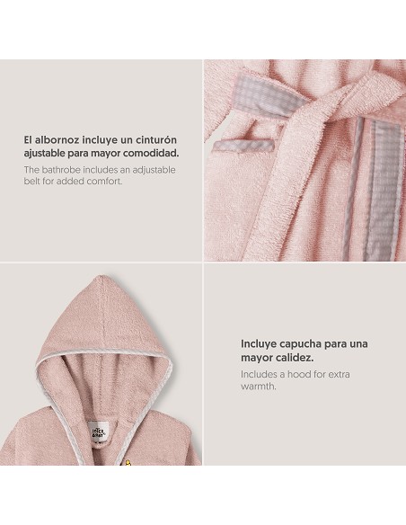 Albornoz Infantil  T- 2-4 Rosa Maquillaje