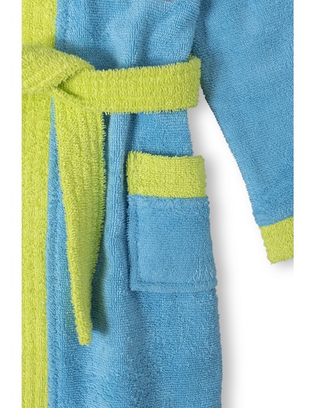 Albornoz Infantil  T- 6-8 Turquesa