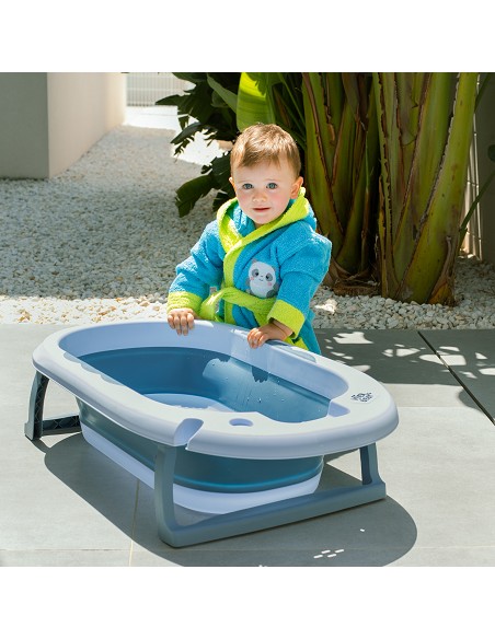 Albornoz Infantil  T- 6-8 Turquesa