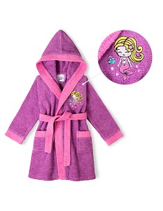 Albornoz Infantil  T- 6-8 Lila