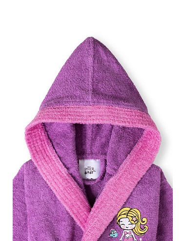 Albornoz Infantil  T- 6-8 Lila