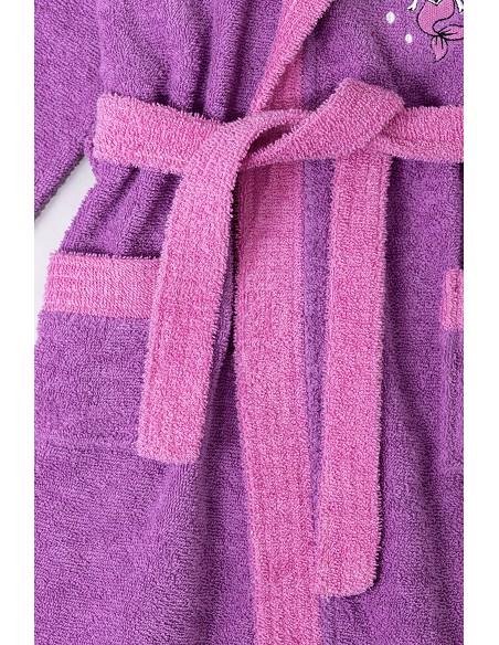 Albornoz Infantil  T- 6-8 Lila