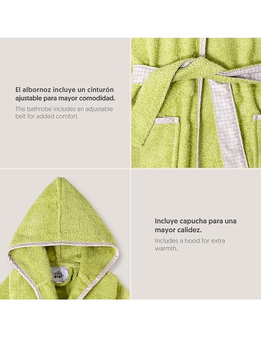 Albornoz Infantil  T- 6-8 Pistacho