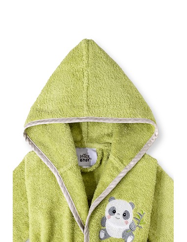 Albornoz Infantil  T- 6-8 Pistacho