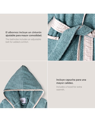 Albornoz Infantil  T- 6-8 Petroleo