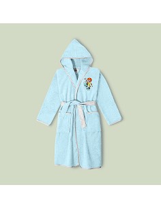 Albornoz Infantil En Caja T-10-12 Azul