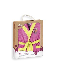 Albornoz Infantil En Caja T-10-12 Fucsia