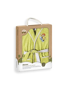 Albornoz Infantil En Caja T-10-12 Pistacho