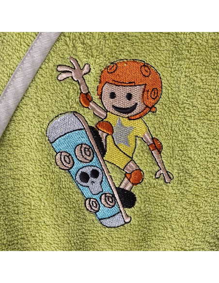 Albornoz Infantil En Caja T-10-12 Pistacho