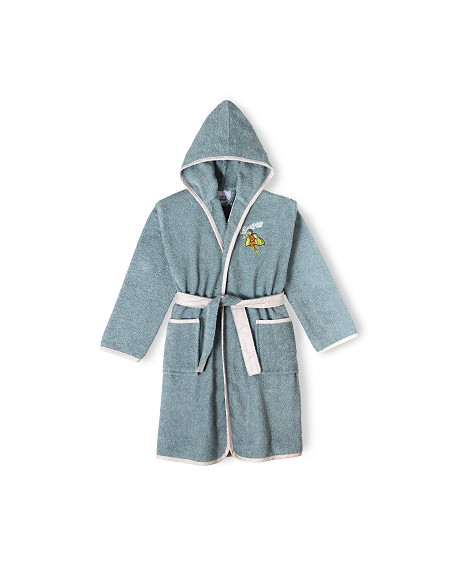 Albornoz Infantil En Caja T-10-12 Petroleo