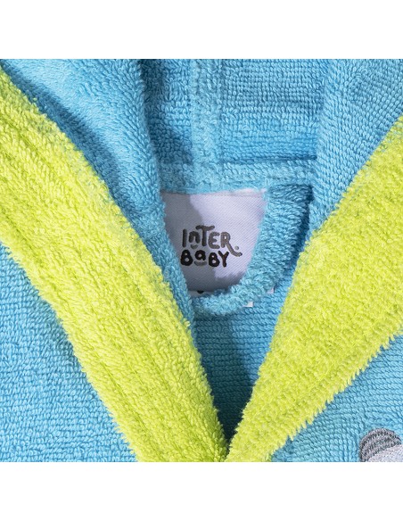 Albornoz Infantil En Caja  T- 14 Turquesa