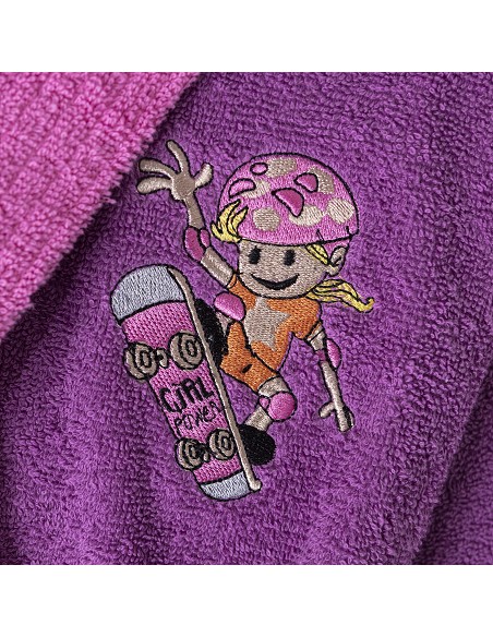 Albornoz Infantil En Caja  T- 14 Lila