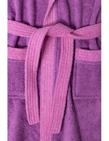 Albornoz Infantil En Caja  T- 14 Lila