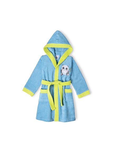 Albornoz Infantil  En Caja T- 2-4 Turquesa