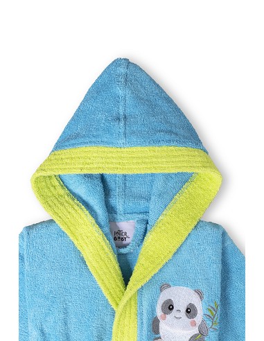 Albornoz Infantil  En Caja T- 2-4 Turquesa