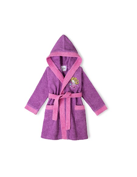 Albornoz Infantil  En Caja T- 2-4 Lila