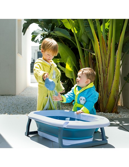 Albornoz Infantil  En Caja T- 2-4 Pistacho