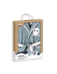 Albornoz Infantil  En Caja T- 2-4 Petroleo