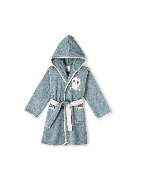 Albornoz Infantil  En Caja T- 2-4 Petroleo