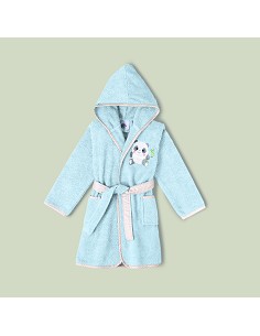 Albornoz Infantil En Caja  T- 6-8 Azul