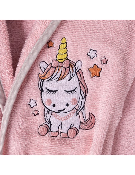 Albornoz Infantil En Caja  T- 6-8 Rosa