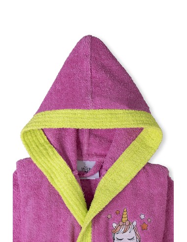 Albornoz Infantil En Caja  T- 6-8 Fucsia