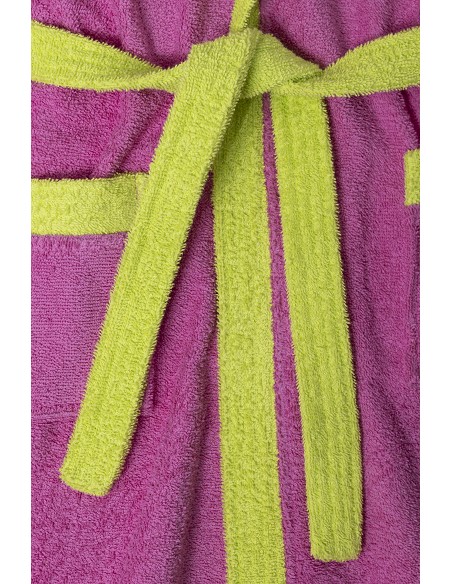 Albornoz Infantil En Caja  T- 6-8 Fucsia