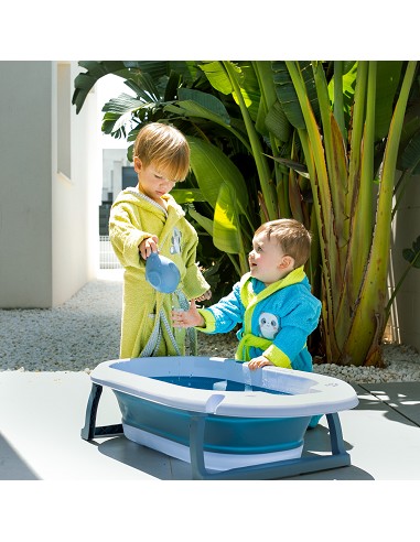 Albornoz Infantil En Caja  T- 6-8 Pistacho