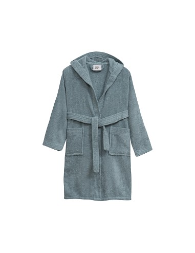 Albornoz Liso con Estuche T10-12 Azul